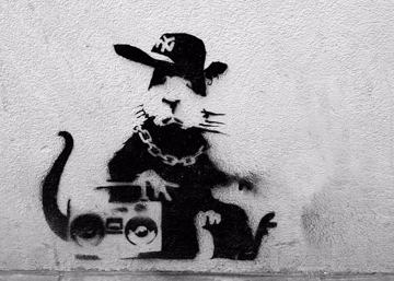 Gangsta Rat De Banksy 2004